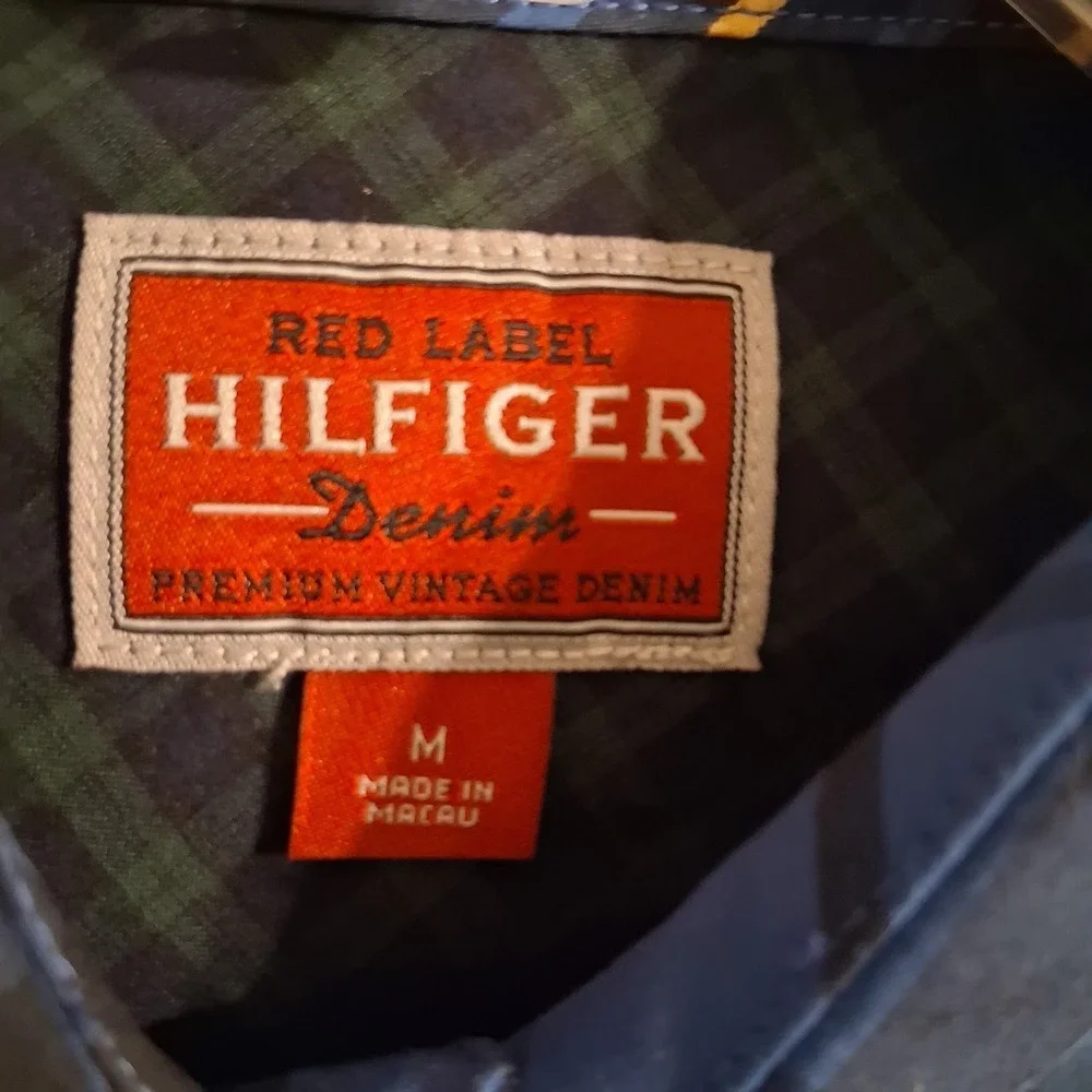 Vtg Y2K  TOMMY HILFIGER  Red Label M Blue Gold Ben Descendants‎ Disney Bound EUC